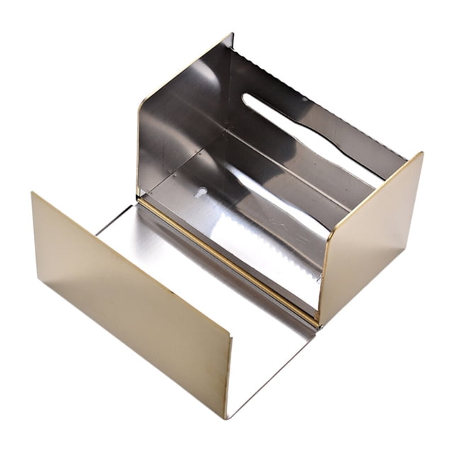 Shisuyan Dustproof Stainless Steel Tissue Case Golden 1Set 8.7x5.3in