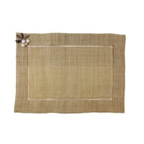 Set of 4 Beige Raffia Placemat