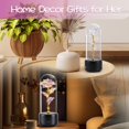 thumbnail image 5 of Golden Rose Night Light, Preserved Rose in Glass Dome with Bluetooth Speaker, Musical Gift for Mother's Day/Birthday/Valentine's Day, Black Base, 5 of 7