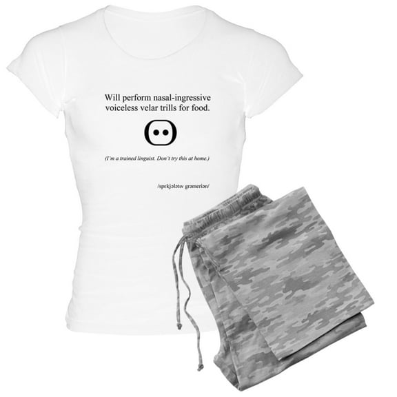 CafePress - Specgram Stupid Phonetics - Women's Light Pajamas