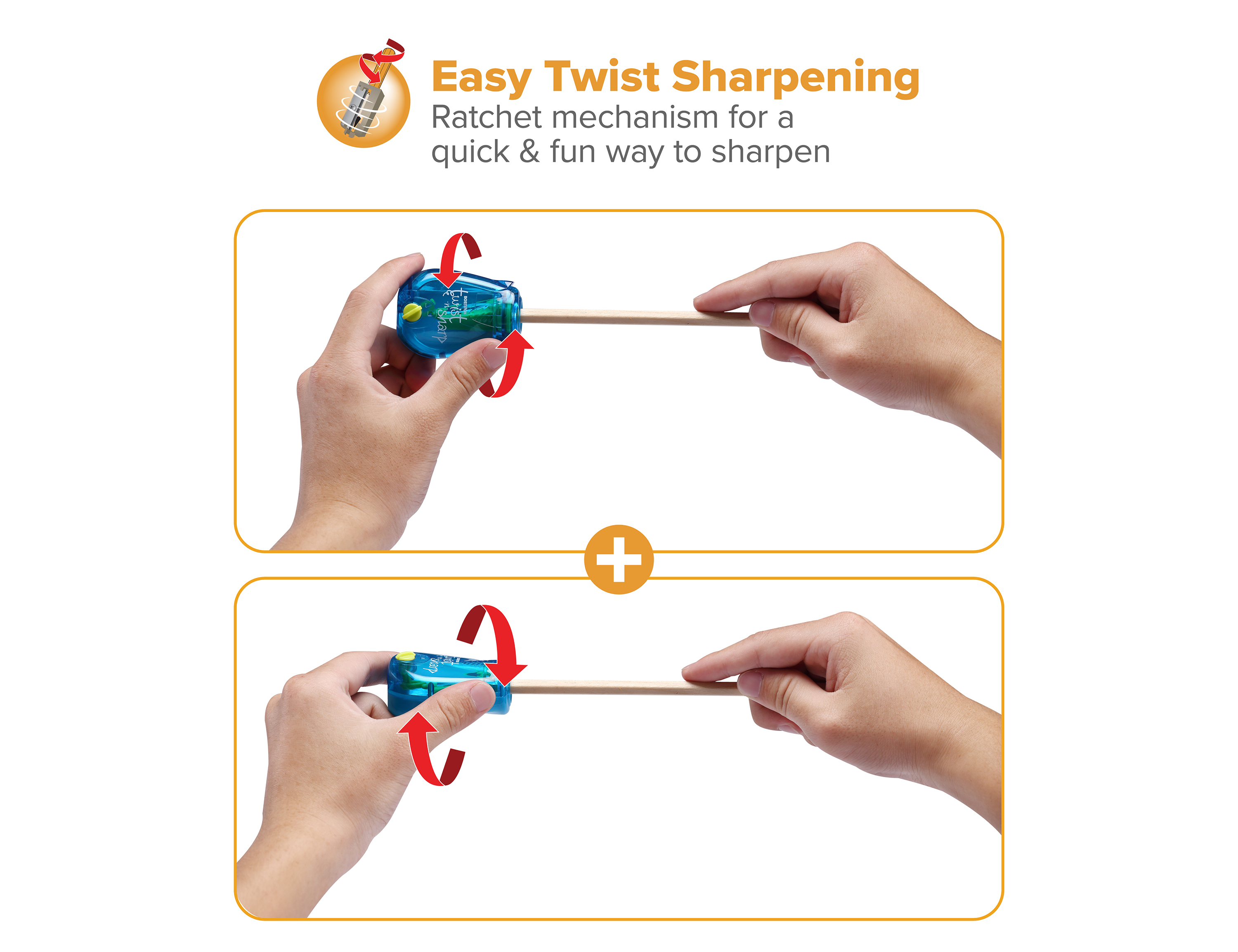 Sacapuntas manual Bostitch Twist-N-Sharp, azul, 1 pieza 6