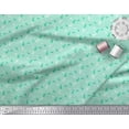 thumbnail image 3 of Soimoi Green Cotton Voile Fabric Heart,Candies & Santa Face Christmas Printed Craft Fabric by the Yard 42 Inch Wide, 3 of 3