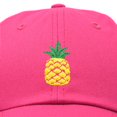 thumbnail image 2 of DALIX Pineapple Dad Hat Cotton Twill Baseball Cap Premium Stitched Hot Pink, 2 of 5