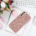 thumbnail image 7 of Compatible with Samsung S21 Plus Case Glitter Shockproof,Phone Samsung Galaxy S21 Plus Case Bling Sparkly Soft TPU and PC Silicone Shiny Girl Women Thin Protective Cover (Rose Gold), 7 of 7