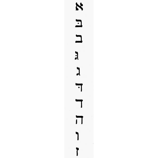 hebrew alphabet nthe first ten letters and numbers of the archaic hebrew alphabet poster print by 24 x 36 walmart com