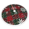 thumbnail image 3 of Faldas para árbol de Navidad a cuadros de 30 pulgadas, tapete para árbol de Navidad para fiestas de invierno, falda para árbol de Navidad para decoraciones navideñas rústicas, 3 of 8