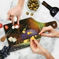 thumbnail image 4 of Fantasy Cutting Board, Digitally Saturated Tropical Scene in Extreme Haze Tones Exotic Abstract Art, Decorative Tempered Glass Cutting and Serving Board, Wine Bottle Shape, Multicolor, by Ambesonne, 4 of 5