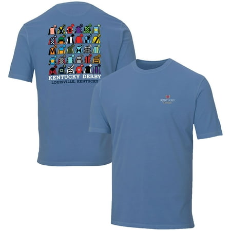 Men's Ahead Blue Kentucky Derby 150 Jockey Lineup T-Shirt
