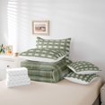 thumbnail image 6 of Homewish Classic Buffalo Plaid 7pcs Bedding Comforter Set,Checkered Geometric Queen Bedding Sets,Green Grid Print Queen Sheet Sets For Girls Boys,Super Cozy Room Decor Reversible, 6 of 8