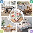 thumbnail image 4 of Pioneer Flower Floral Print Pattern Square Tablecloth,Waterproof Square Table Cover,Wipeable Spillproof Washable Table Cover for Home Kitchen Party Decor 52"x52"(132x132cm), 4 of 6