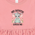 thumbnail image 4 of Inktastic My Auntie Loves Me Baby Elephant Niece Girls Baby Dress, 4 of 5