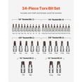 thumbnail image 3 of Torx Bit Socket Set 34-Piece Solid Star and Tamper Proof T6-T70 S2 Alloy Steel, 3 of 6