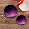 thumbnail image 2 of GZHJMY Purple Space Field Trivets Pot Holders Set of 2 Decoration Potholders Pure Cotton Thread Weave Trivets, Coasters, Placemats, Spoon Rest for Cooking for Kitchen Pans Bowl Teapot, 2 of 7