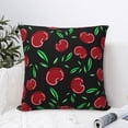 thumbnail image 4 of Fuzoiu Cherry Print Square Pillow Cover,Hidden Zipper Design,Luxury Square Pillow Case, Throw Pillow,Couch Cushion-22"x22", 4 of 7