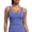 15# 1Pack:Blue, variant on Womens Longline Sports Bra Cropped Workout Tank Top with Medium Support Wirefree Detachable Padded,Blue,US Size M