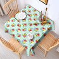 thumbnail image 2 of Pioneer Flower Floral Print Pattern Square Tablecloth, Waterproof Wipeable Spillproof Washable Table Cover for Home Kitchen Party and Daily Decor 42"x42", 2 of 6