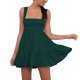 thumbnail image 1 of Vestido de mujer con dobladillo con volantes y lazo en la espalda, cintura alta, sin espalda, sin mangas, color puro, vestido de verano, 1 of 6