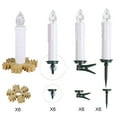 thumbnail image 5 of Set of 6 Flameless Taper Candles with Clips, Flickering LED Christmas Lights for Windows & Trees, Remote Control & Timer Included, Safe Battery Operation, 5 of 9