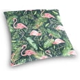 thumbnail image 3 of GZHJMY Throw Pillow Case Decorative Cushion Cover Square Pillowcase, Green Palm Tree Leaves Flamingo Bird Tropical Summer Sofa Bed Pillow Case Cover(20x20inch) Twin Sides Home Decor, 3 of 4