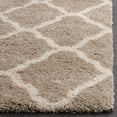thumbnail image 4 of SAFAVIEH Hudson Aline Plush Geometric Shag Area Rug, Beige/Ivory, 5' x 5' Round, 4 of 9