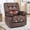 Dark Brown, variant on ZOY HOME Manual Recliner Chair with Heat and Vibration, Soft Velvet Reclining Chair with Overstuffed Armrests & Side Pockets for Living Room, Dark Gray