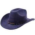 thumbnail image 1 of Western Frontier Styled Cowboy Hat Curved Brim for Outdoor Adventures Travel Riding Country Classic Craftsmanship, 1 of 3