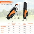 thumbnail image 3 of Gymax 28'' Portable Junior Complete Golf Club Set for Kids Age 8+ Set of 5 Yellow, 3 of 9