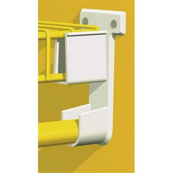 Closetmaid 909192 Support Mural en Résine Superslide Préchargé - Blanc - 4.12 x 1.75 x 2 Po.