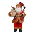 thumbnail image 4 of Figura de Papá Noel, adorno para año Nuevo, regalo de Navidad, figura de pie, decoración de muñecas, accesorios para decoración de dormitorio cuadros rojos, 4 of 8