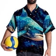 thumbnail image 4 of Starry Shark Men's Short Sleeve Beach Shirts, Casual Printed Button Down Summer Shirts for Men and Women, 4 of 6
