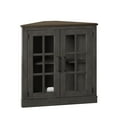 thumbnail image 2 of Twin Star Home Corner Accent Cabinet with Windowpane Doors, 2 of 6