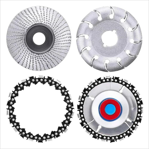 Yeacher Wood Grinding Wheel Wood Shaping Carving Cutting Disc Angle Grinder Chain Disc Set for Woodworking