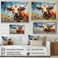 thumbnail image 4 of Designart "Countryside Palette Cow I" Animals Floater Framed Canvas Print, 4 of 7