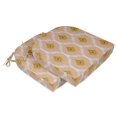 thumbnail image 2 of Vargottam Non Slip DiningChairCushionU-ShapedPrinted Indoor/OutdoorChairPadsHome Decor Reversible & Machine Washable DiningChairPad With String Ties - Set Of 2-Peach, 2 of 8