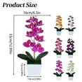 thumbnail image 3 of Artificial Flowers In Pot Decor Flower Centerpieces For Tables Orchid Flower Fake Faux Flowers Bouquets In Pot Table Centerpieces Holiday Dinning Coffee Room Table Kitchen Decoration, 3 of 9
