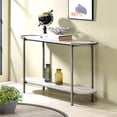 FOA Set of 3 Mordicai Metal Living Room Tables in Light Gray