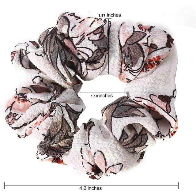 Scrunchies de gasa, 16 piezas de colores mezclados Flor de gasa Scrunchies Soporte de cola de caballo elástico (t-0-g) LingWen 8390605199837