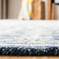thumbnail image 5 of SAFAVIEH Micro-Loop Anson Floral Bordered Wool Area Rug, Blue/Ivory, 4' x 6', 5 of 7