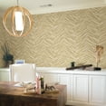 thumbnail image 2 of KItchen & Bath Essentials by Brewster 2766-23778 Aldie Khaki Chevron Weave Wallpaper, 2 of 3