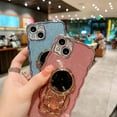 thumbnail image 5 of Electroplated Glitter Cluck Langevin Astronaut Case with Astronaut Hidden Stand, Glitter Powder Paper for iPhone 15 14 13 12 11 Pro Max Mini XS XR 7 8 SE Phone Case (Blue,iPhone 14), 5 of 8