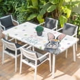 thumbnail image 2 of Happy Easter Table Cloths for 4 Foot Rectangle Tables, Spring Rabbits Polka Dots Watercolor Patio Waterproof Elastic Fitted Tablecloths, Washable Rectangular Table Cover for Camping, 2 of 8