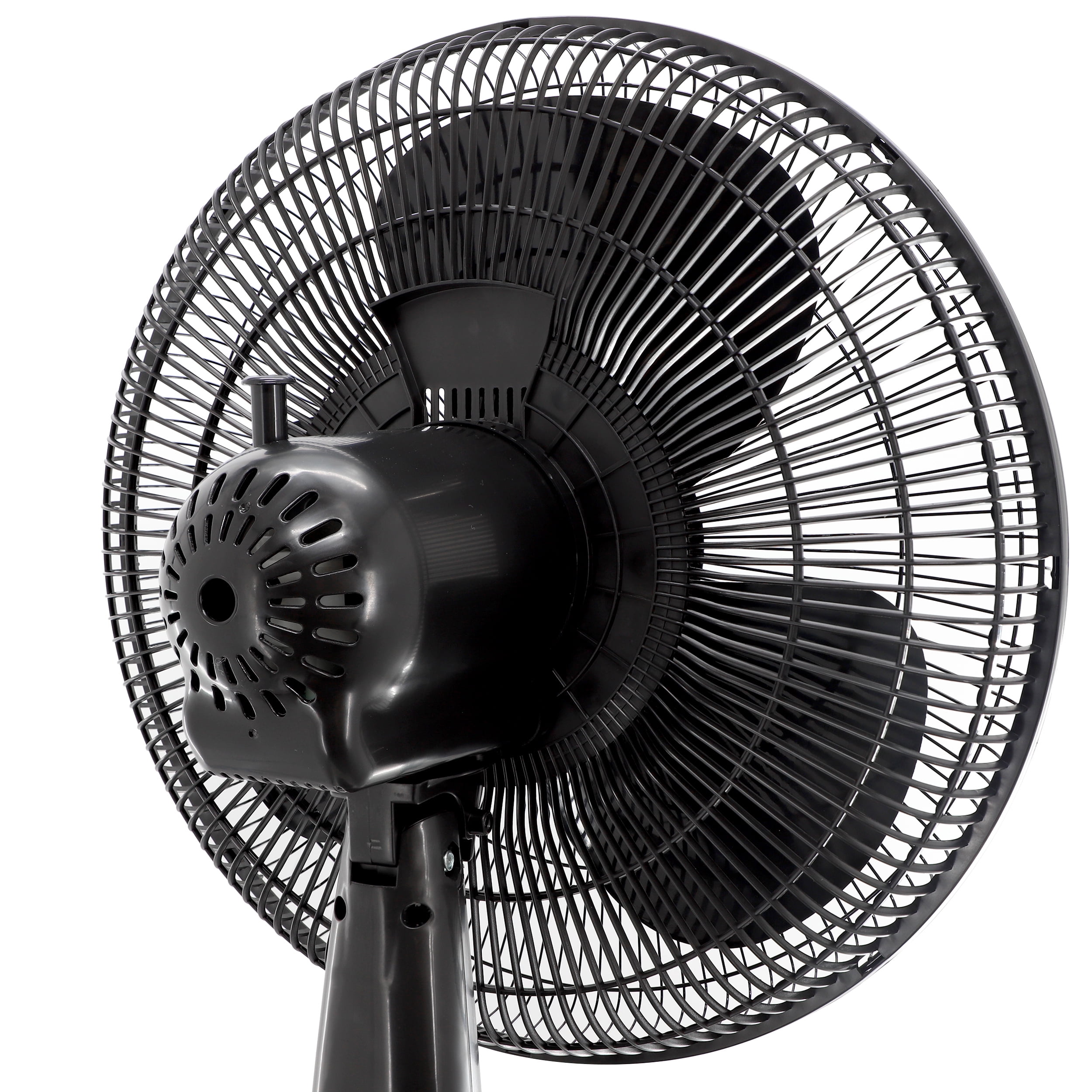 Vie Air 16 Inch 3 Speed Oscillating Stand Fan with Remote Control in Black