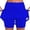 Blue, variant on Women's Elastic Yoga Skirt Color Sports Shorts Lightweight High Waisted Tight Print Jogging 2024 Fall Skirt, Size XXL