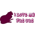 thumbnail image 1 of Girls I Love my Fat Cat Cute Quotes & Sayings Wall Decal Decoration Adorable Lettering I like my Fat Cat Lasts Years and Easily Removable - Size: 9 In(W) x 20 In(H), 1 of 3