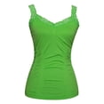 thumbnail image 1 of Womens Lace Trim Camisoles - Lime Green, 1 of 2