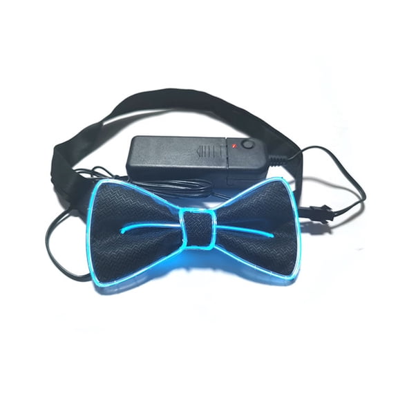 JANGSLNG LED Bow Tie Glow in The Dark Adjustable Button Various Light Modes for Parties Weddings Halloween Cosplay