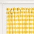 thumbnail image 5 of Achim Buffalo Check Indoor Polyester/Cotton Light Filtering Checkered Door Curtain Panel, Yellow, 25-in W x 72-in L, 5 of 8