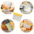 thumbnail image 5 of JUUTREN Bench Scraper Stainless Steel Dough Scraper/Cutter/Chopper and Flexible Plastic Bowl Scraper Set- Pastry Pizza Cutter, Baking Tools with Measurement, 2 in 1 Kitchen Food Scraper, 5 of 8