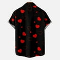 thumbnail image 5 of IROINNID Men's Valentine's Day Casual Short Sleeve Lovely Printed Blouse With Pocket, 5 of 6
