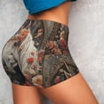 thumbnail image 2 of Sikiie Vintage Floral White Horse Print Workout Shorts Women Scrunch Butt Gym Shorts Seamless High Waist Tummy Control Yoga Biker Athletic Shorts, 2 of 5